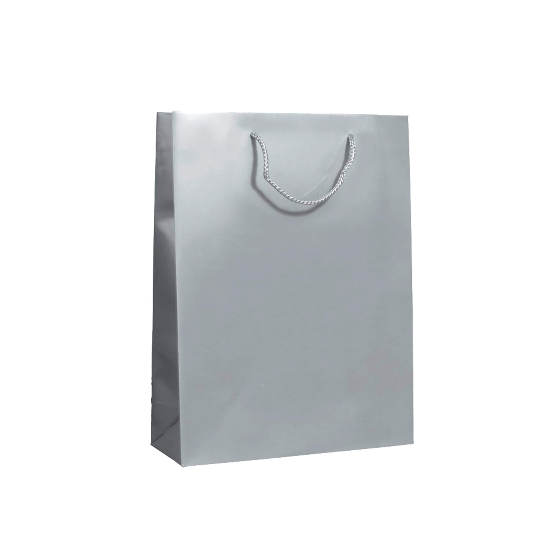Saco Papel Asa Cordão 40X18X50cm Prateado