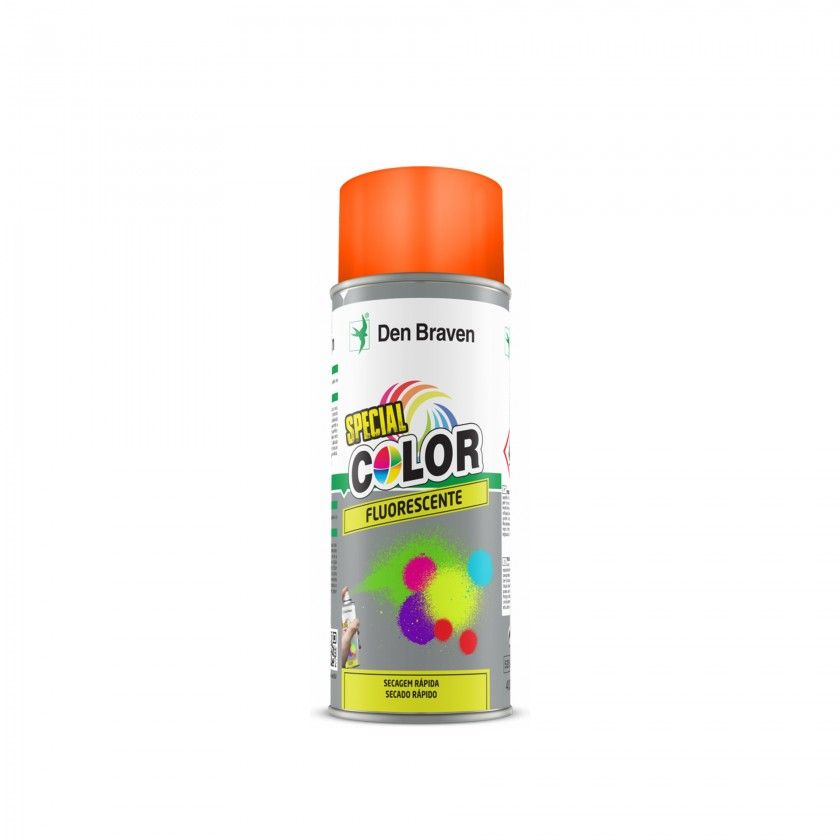 Spray Pintura Efeito Fluorescente Laranja 400ml
