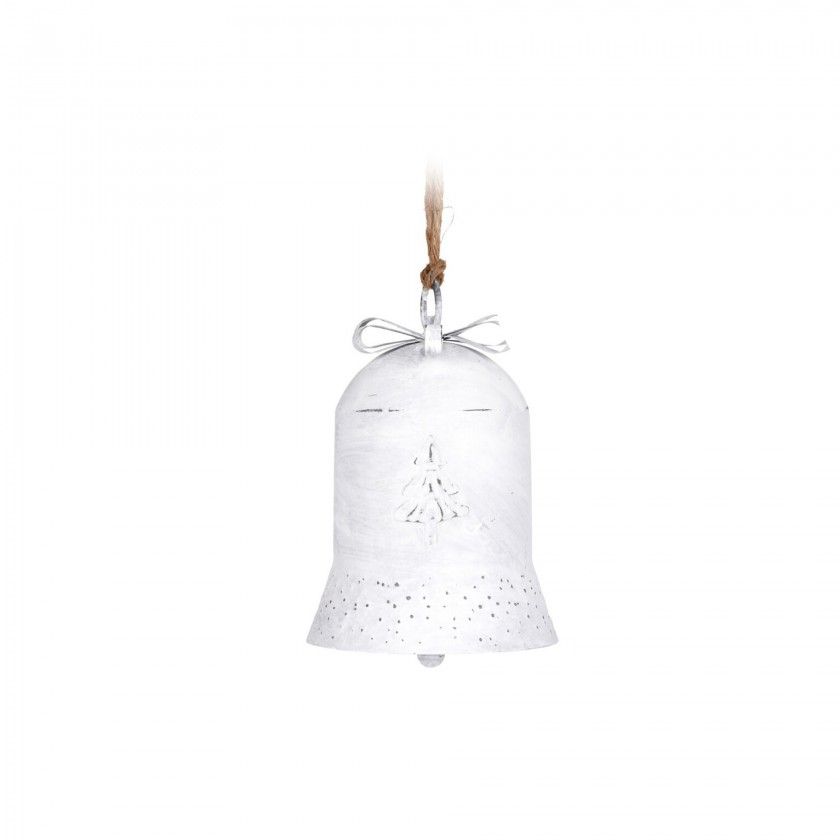 Sino Natal Metal Branco Fosco 21CM Sino Natal Metal Branco Fosco 21CM