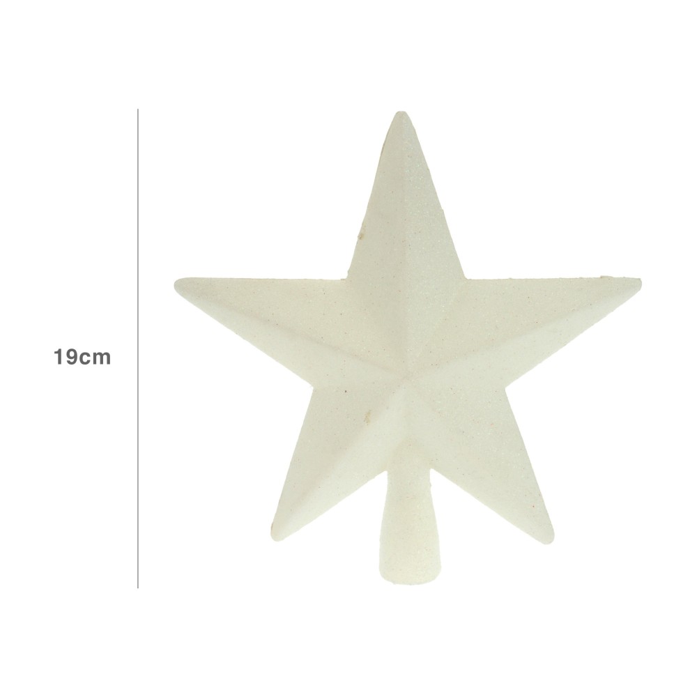 Estrela �rvore Natal Branca 19CM