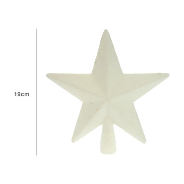 Estrela �rvore Natal Branca 19CM
