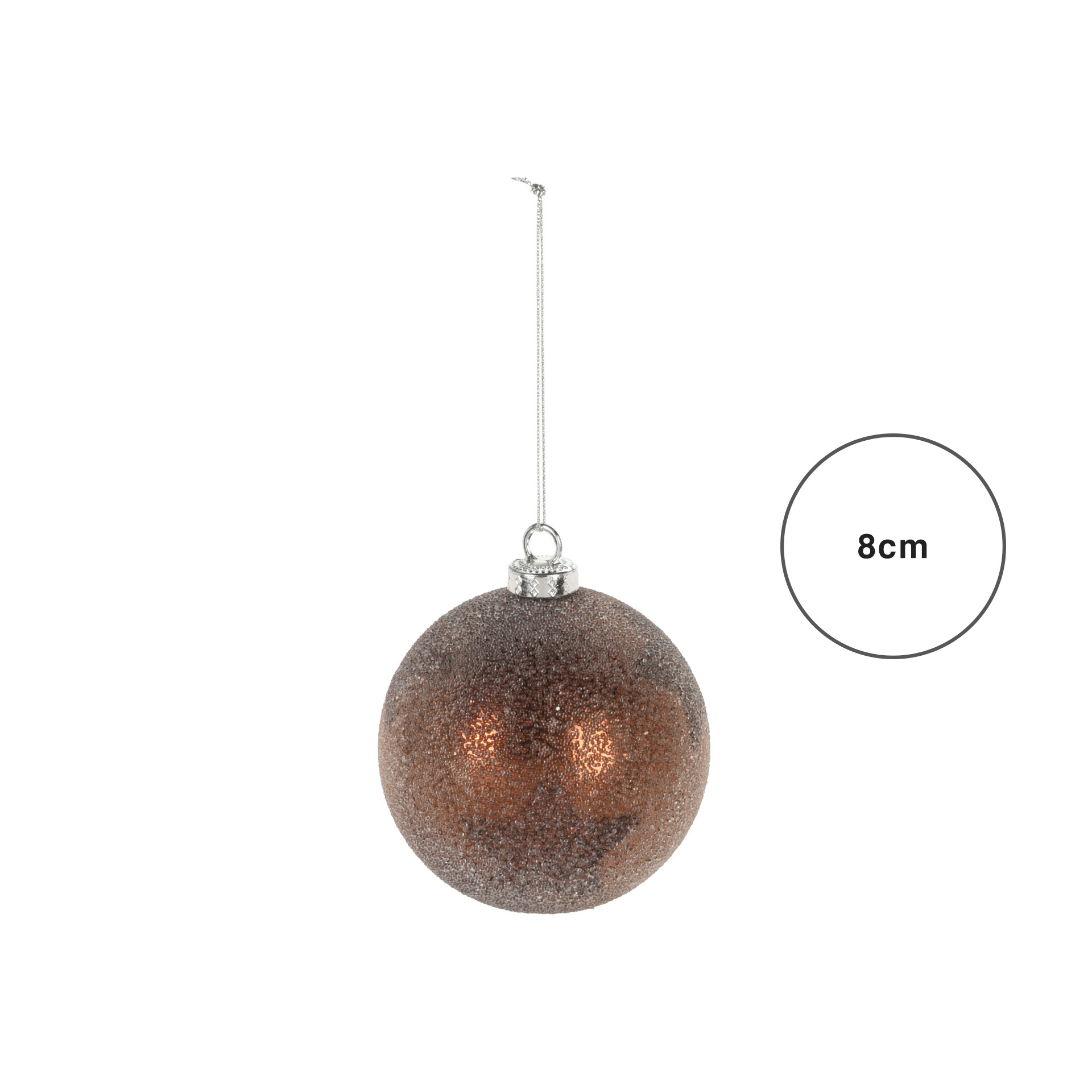 Bola Natal Metal Brilhante 8CM