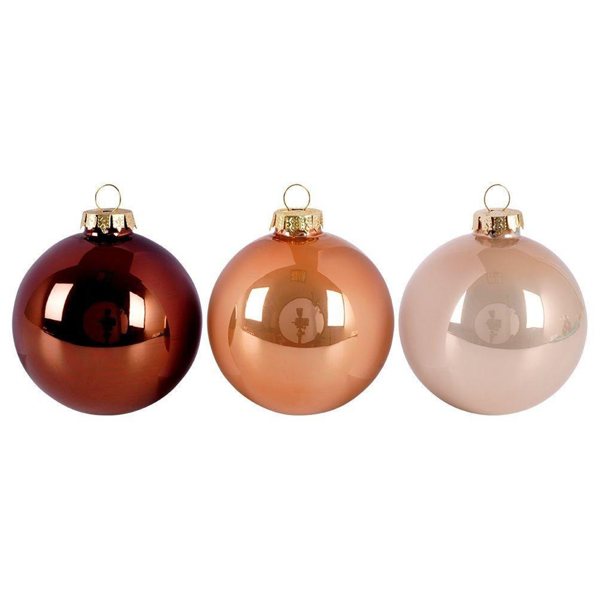 Bola Natal Ambar 7CM Pack 8