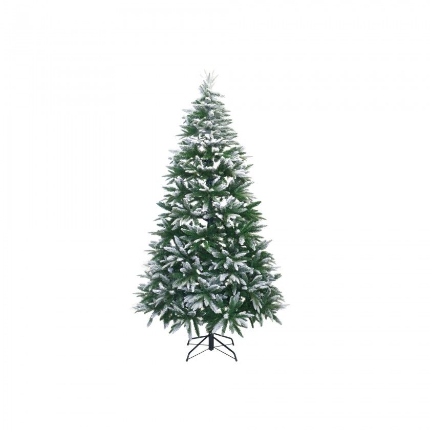 rvore Natal Verde Com Neve 210CM