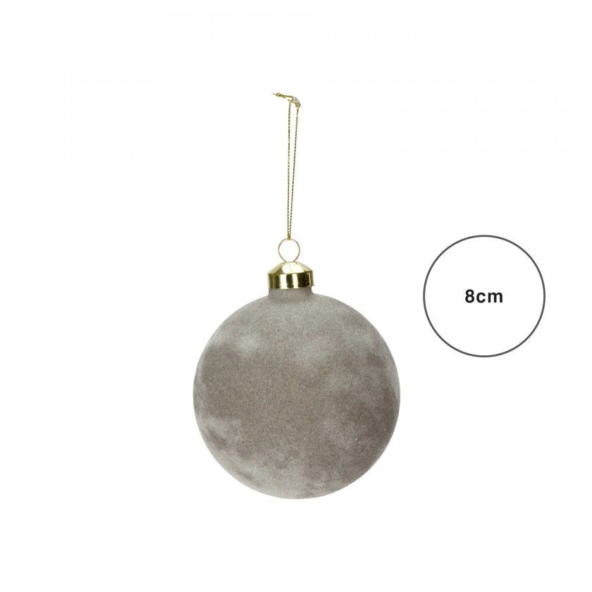 Bola Natal Veludo 8CM Bola Natal Veludo 8CM