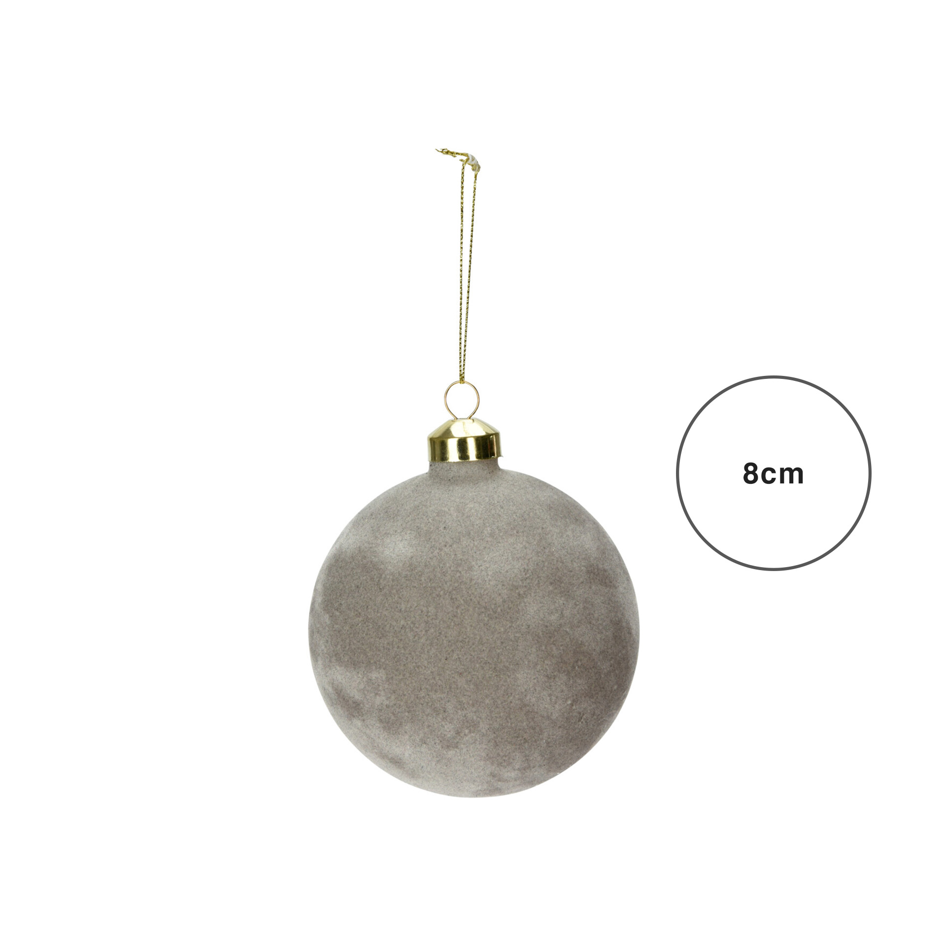 Bola Natal Veludo 8CM