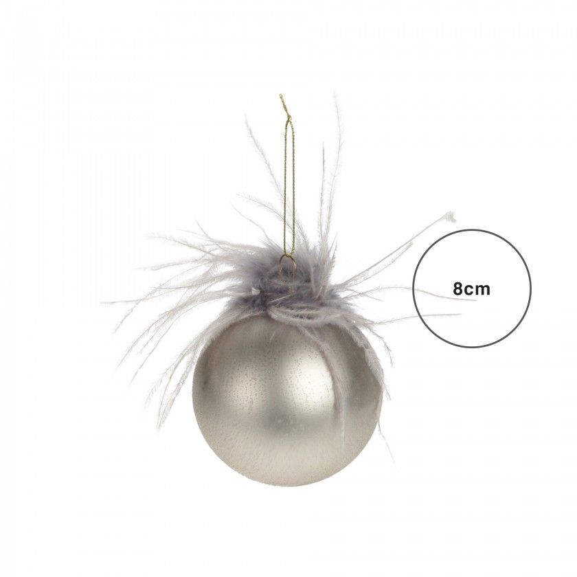 Bola Natal Plumas 8CM Bola Natal Plumas 8CM