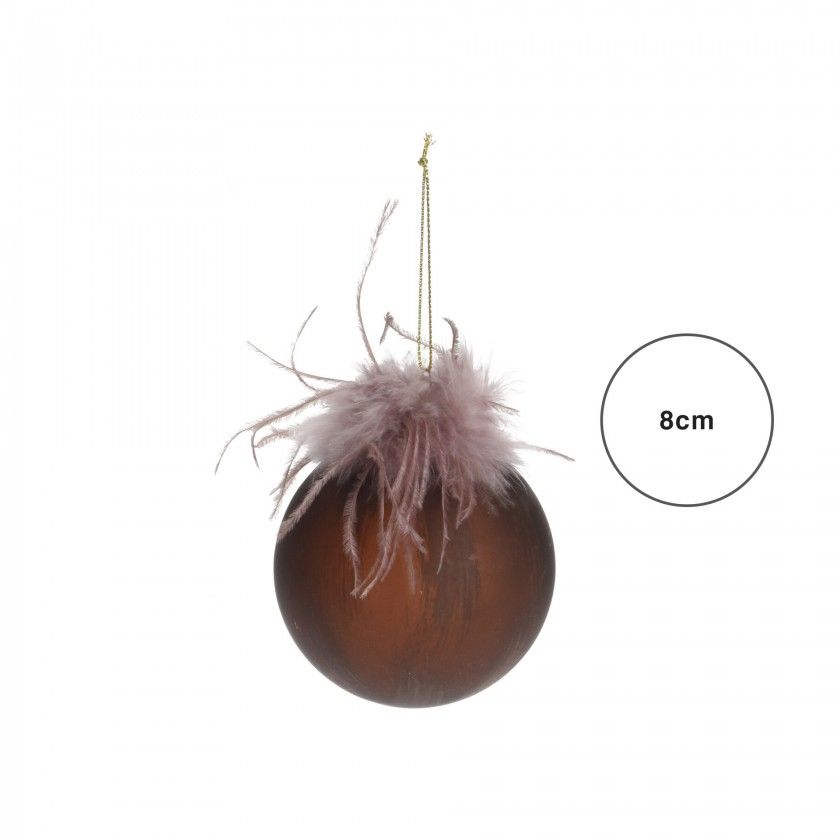 Bola Natal Plumas 8CM Bola Natal Plumas 8CM