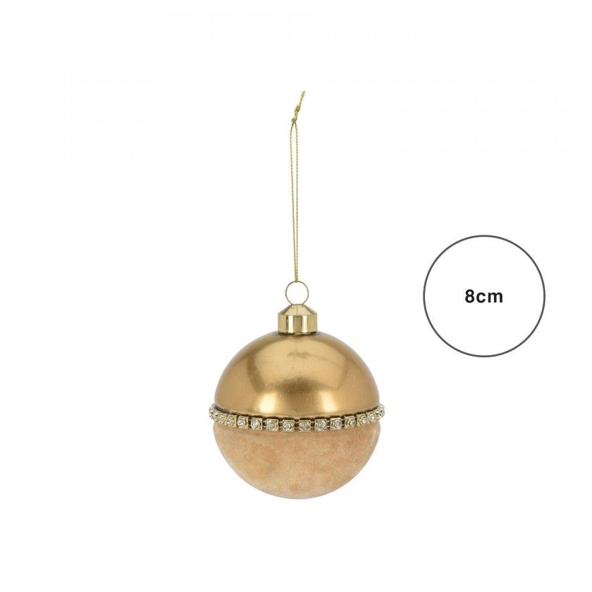 Bola Natal Metal e Veludo 8CM Bola Natal Metal e Veludo 8CM