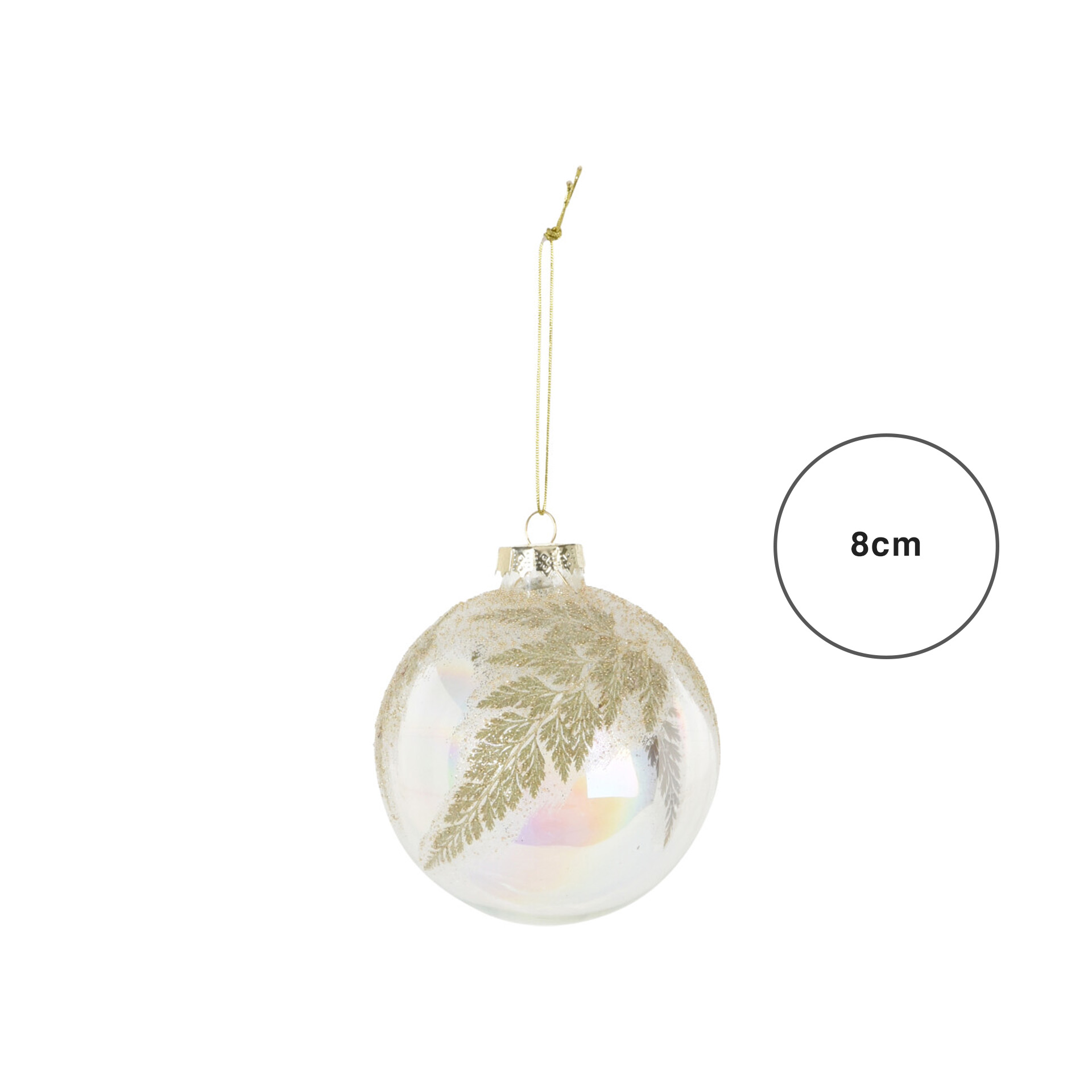 Bola Natal Folha 8CM