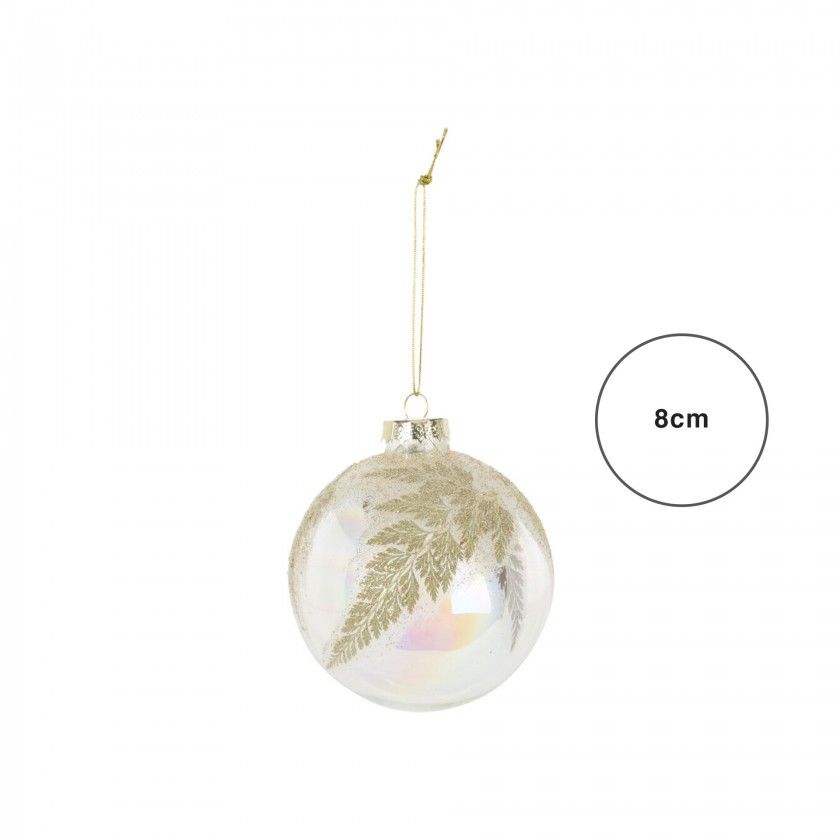 Bola Natal Folha 8CM Bola Natal Folha 8CM