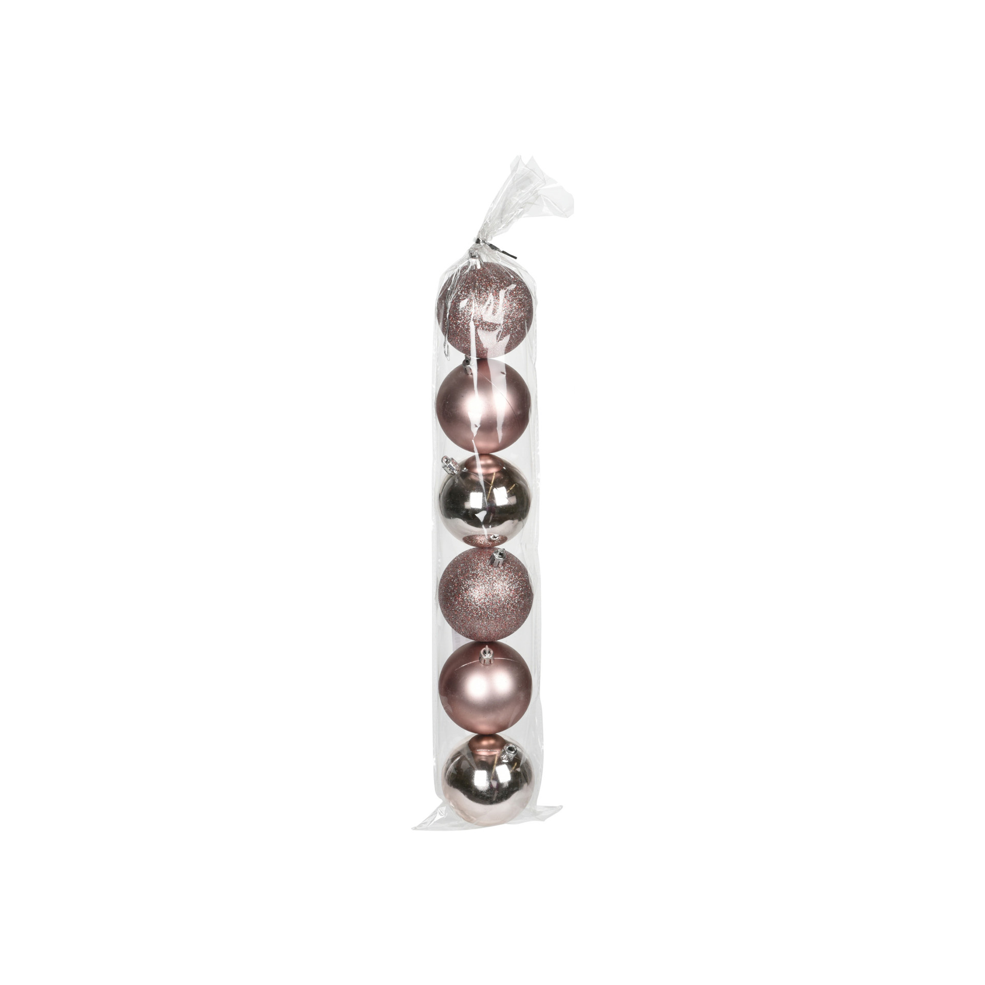 Bola Natal Rosa 7CM Pack 6