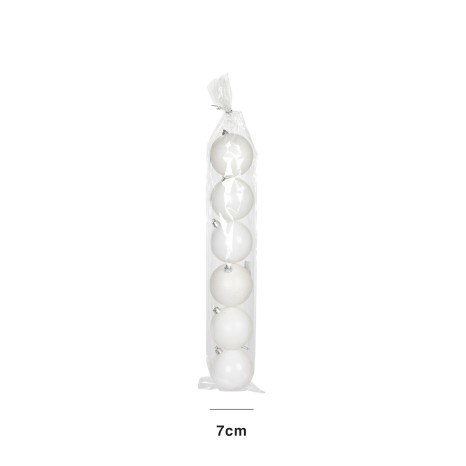 Bola Natal Branca 7CM Pack 6 - Image product