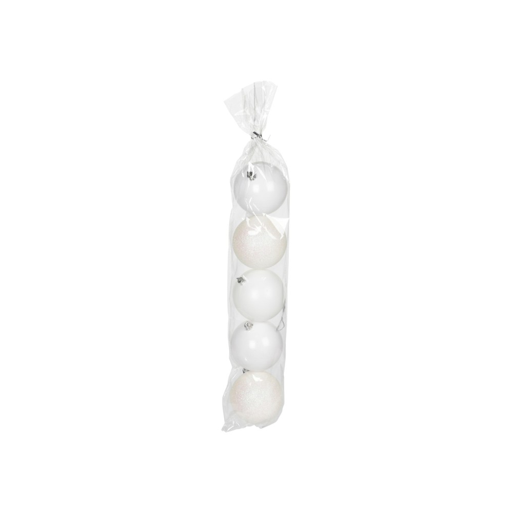 Bola Natal Branca 8CM Pack 5