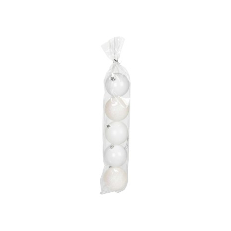 Bola Natal Branca 8CM Pack 5 - Image product