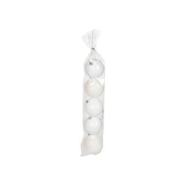 Bola Natal Branca 8CM Pack 5