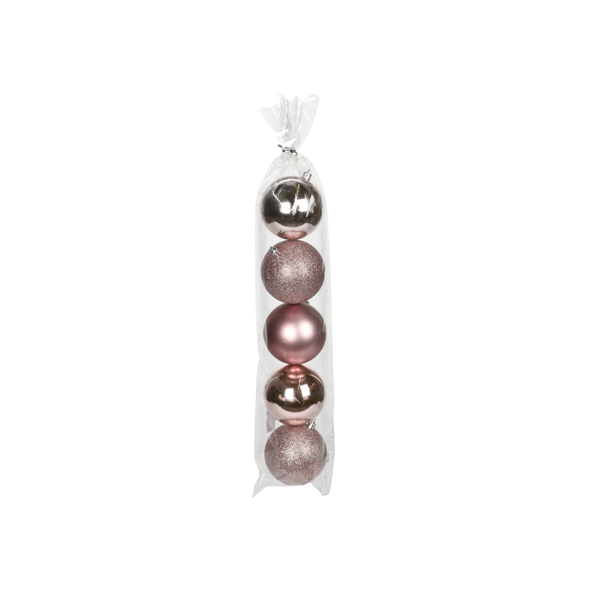 Bola Natal Rosa 8CM Pack 5
