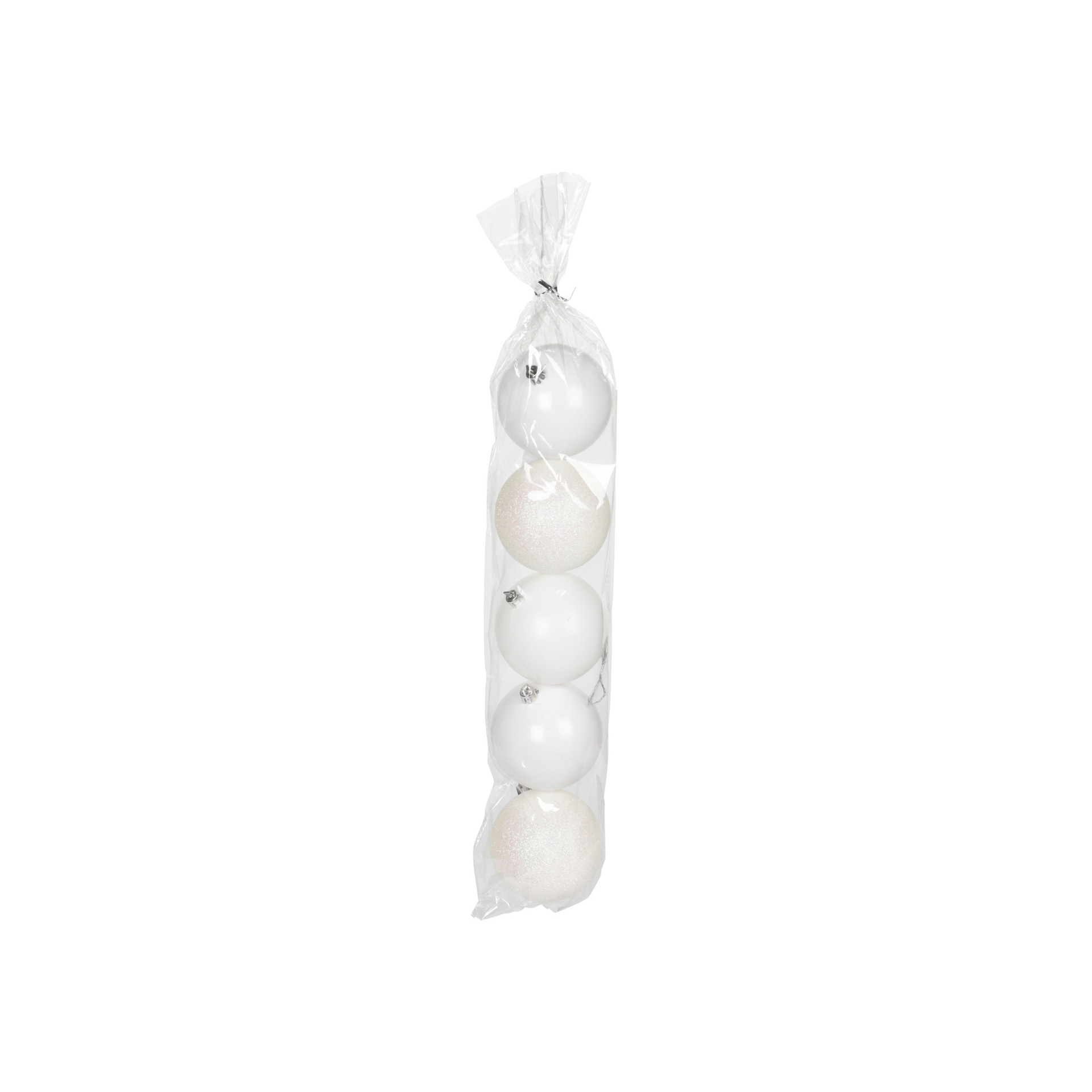 Bola Natal Branca 8CM Pack 5