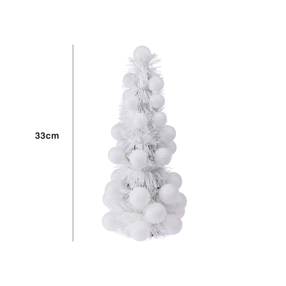 Árvore Natal Bolas Branca 33CM
