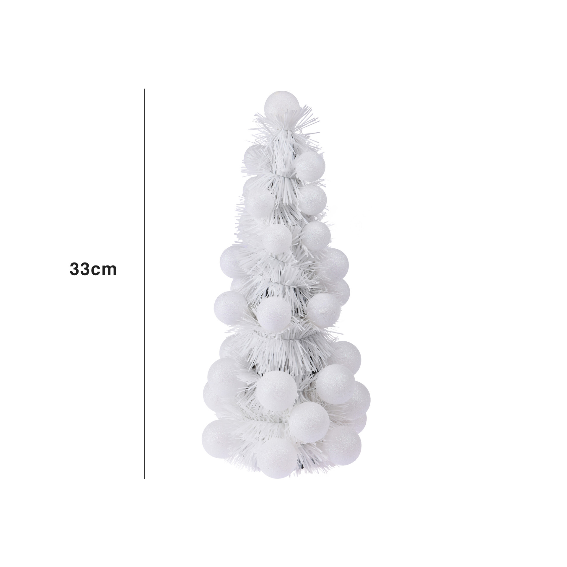 Árvore Natal Bolas Branca 33CM
