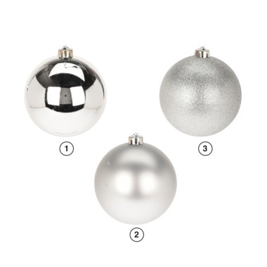 Bola Natal Prateada 12CM