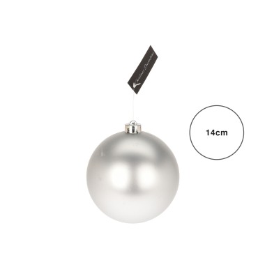 Bola Natal Prateada 14CM