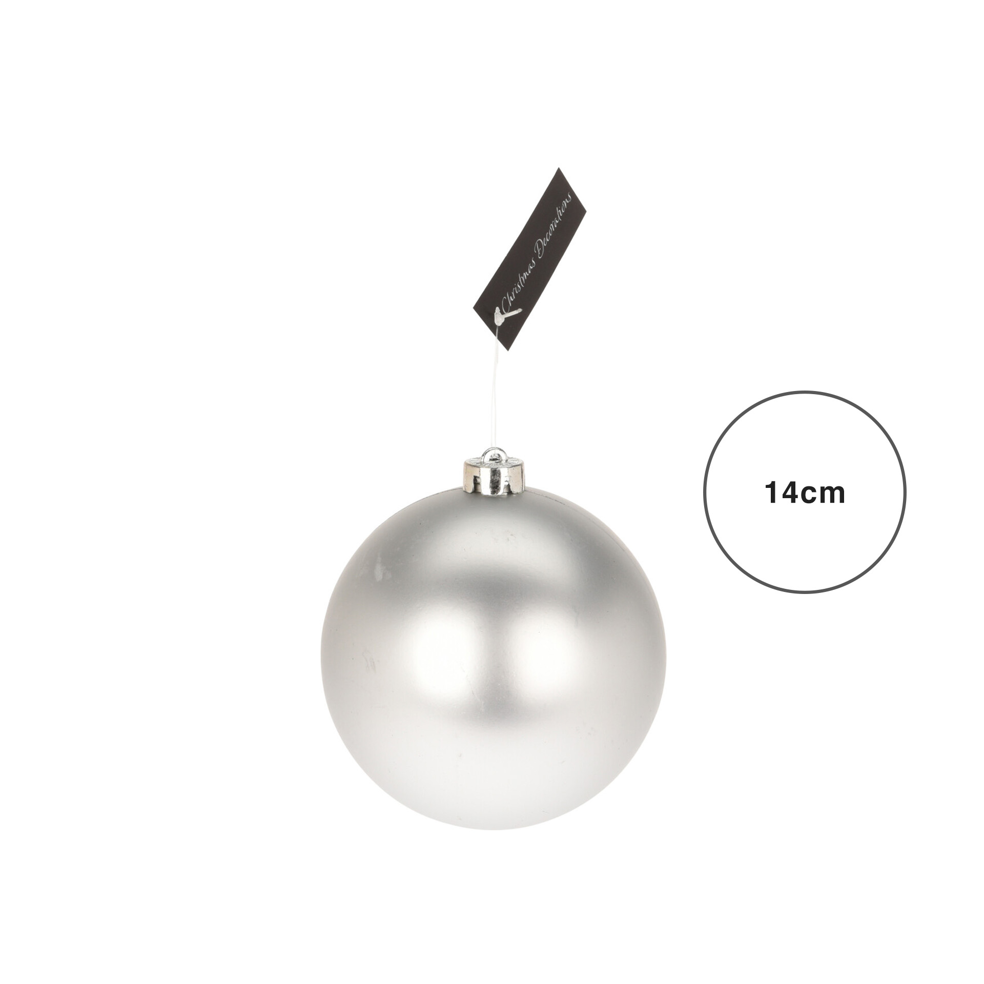 Bola Natal Prateada 14CM