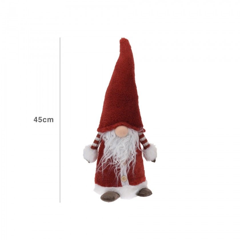 Figura Gnomo Vermelho 19X16X45CM