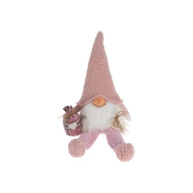 Figura Gnomo Rosa 23X49CM