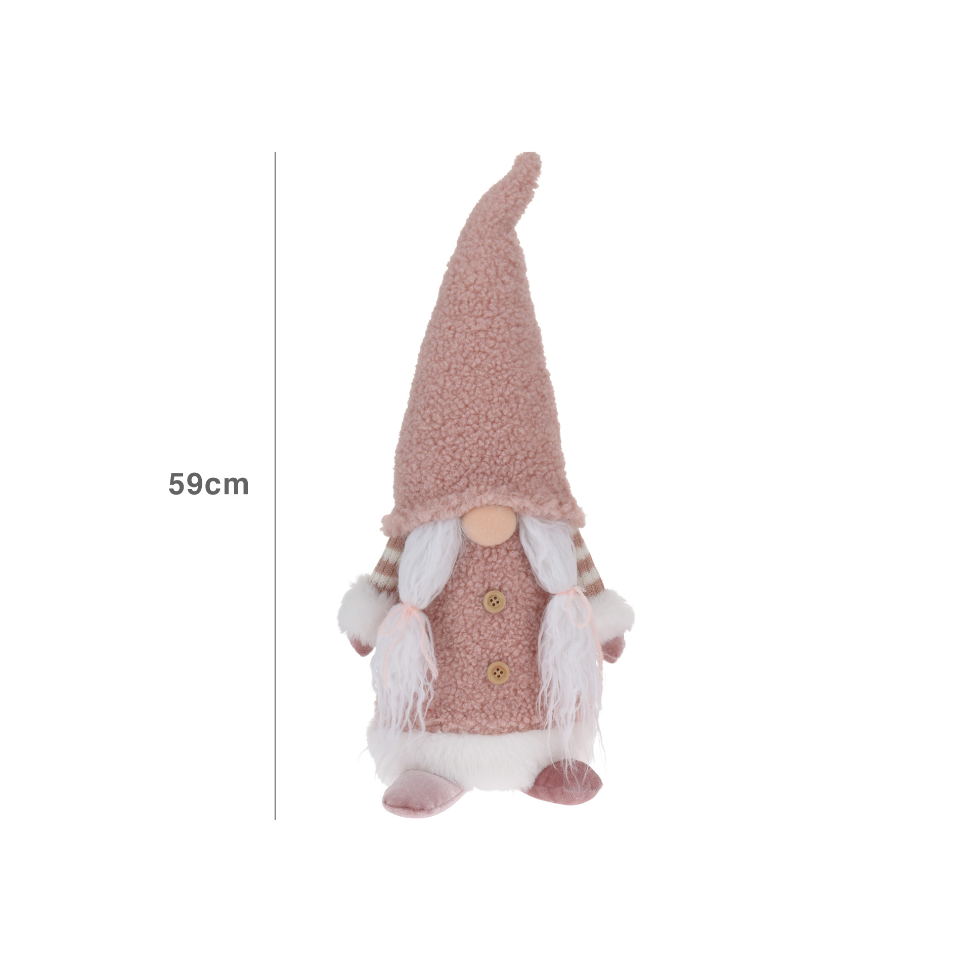 Figura Gnomo Rosa 20X59CM