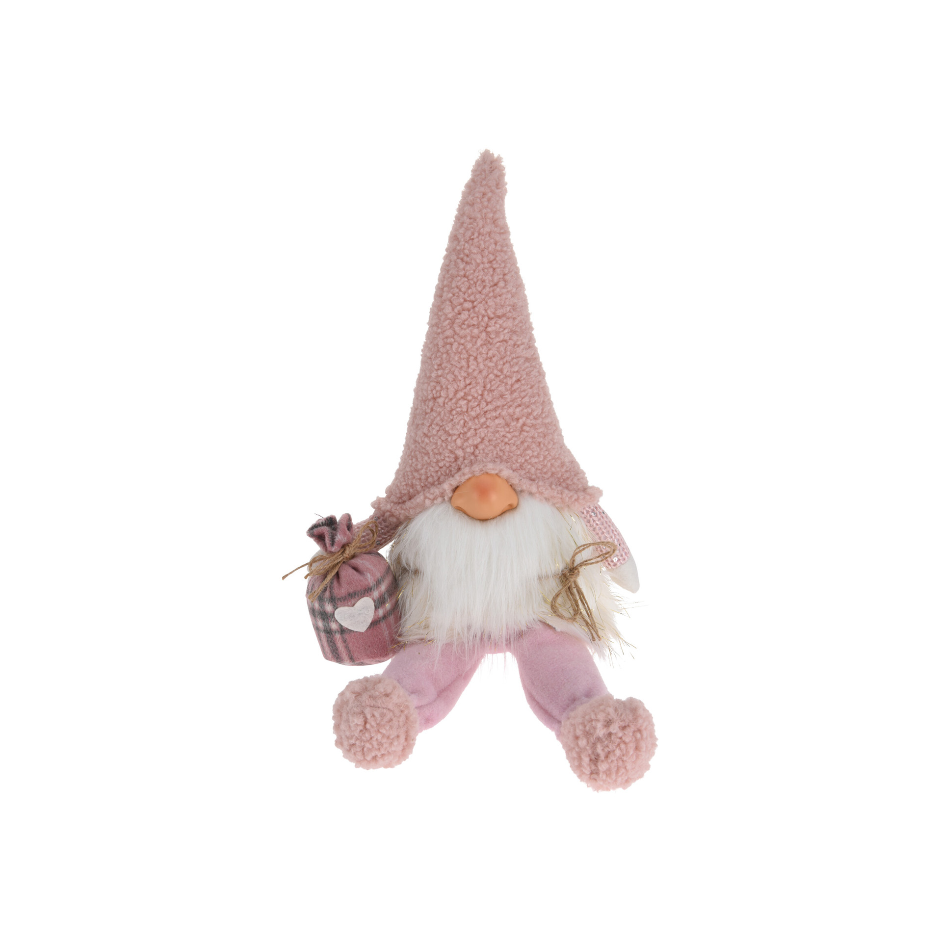 Figura Gnomo Rosa 23X49CM