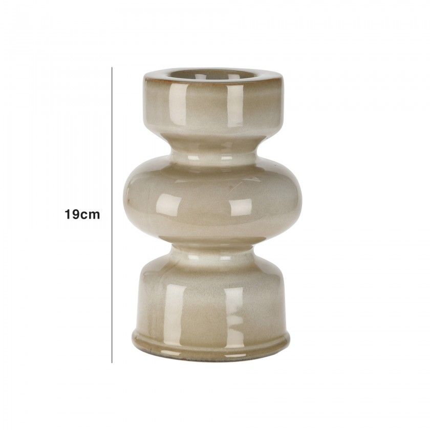 Castiçal Bege 19CM Castiçal Bege 19CM