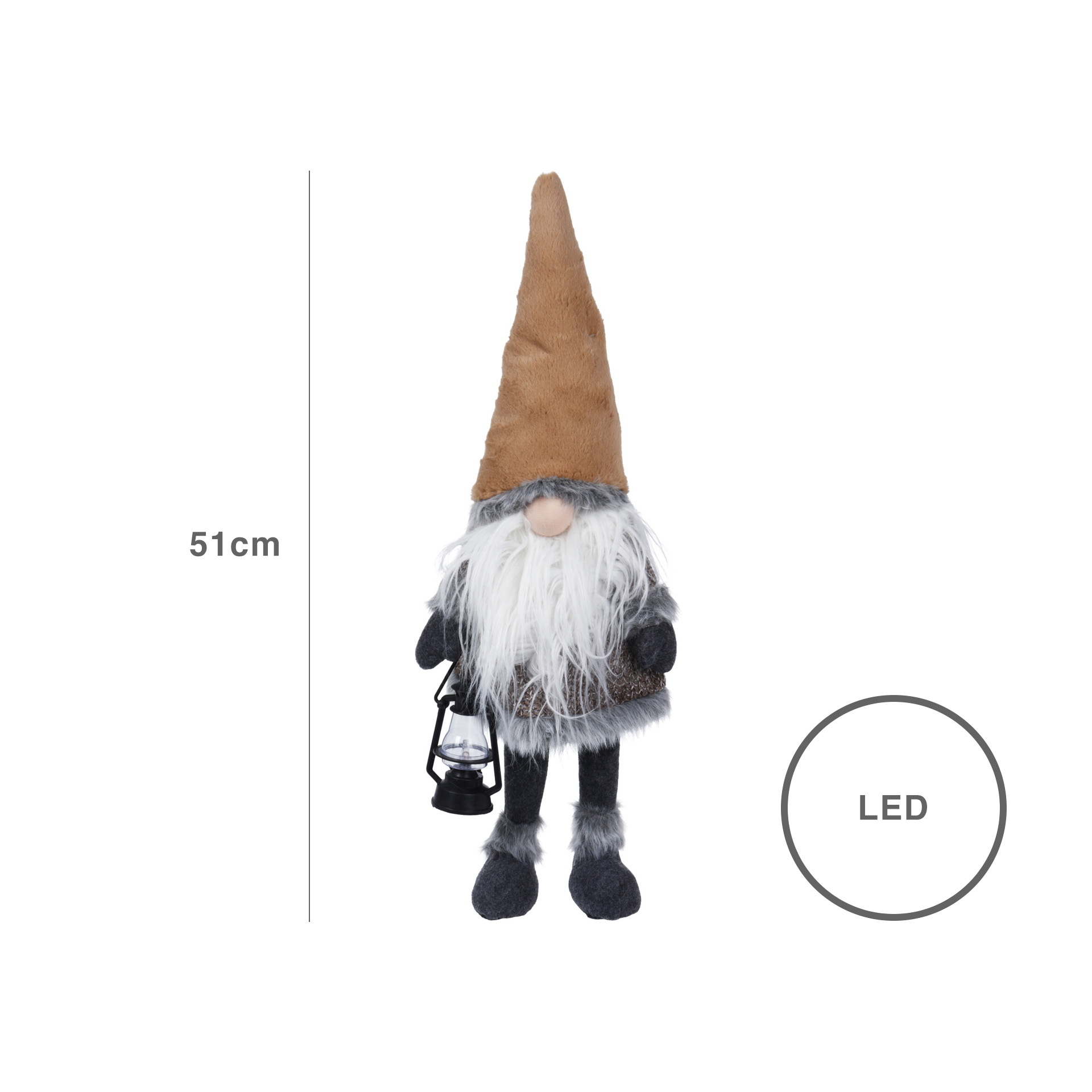 Figura Gnomo Led 51CM