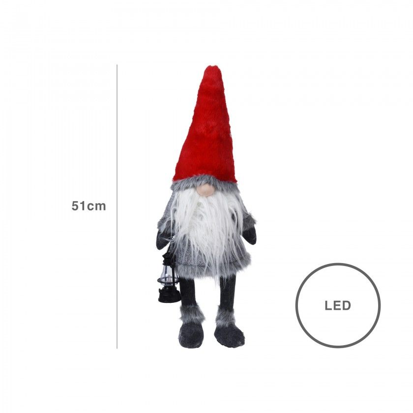 Figura Gnomo Led 51CM Figura Gnomo Led 51CM
