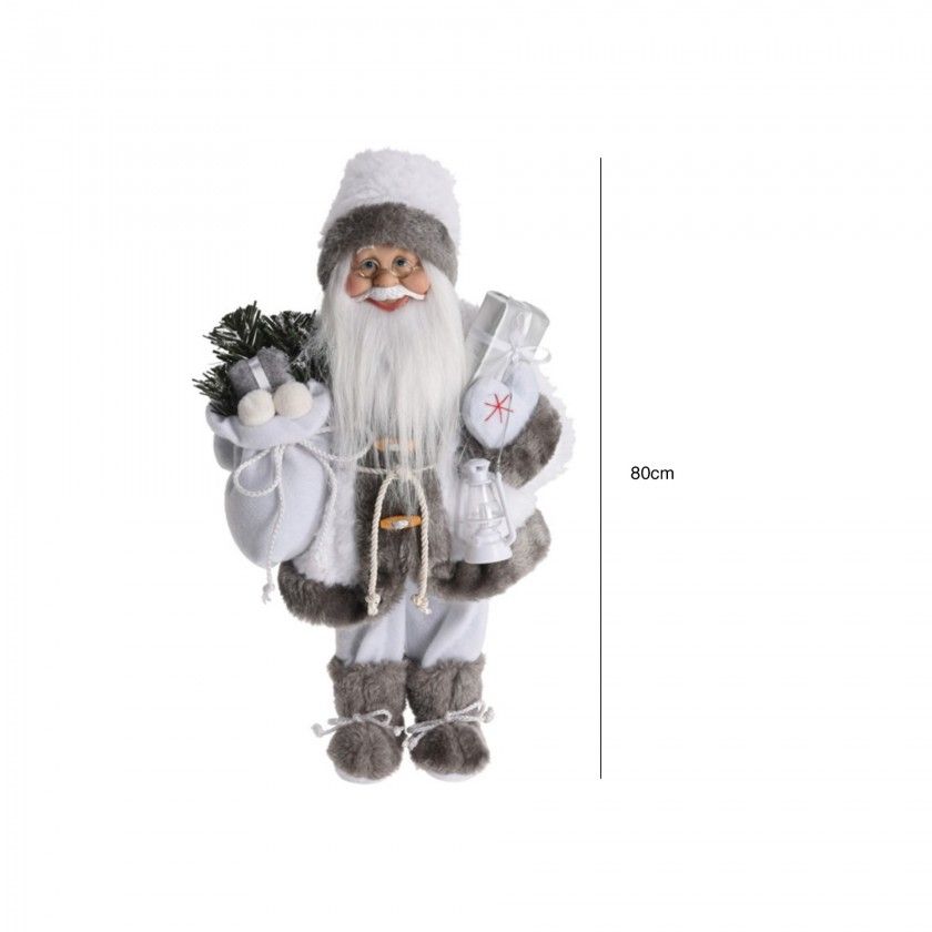 Figura Decorativa Pai Natal Branco 80CM Figura Decorativa Pai Natal Branco 80CM