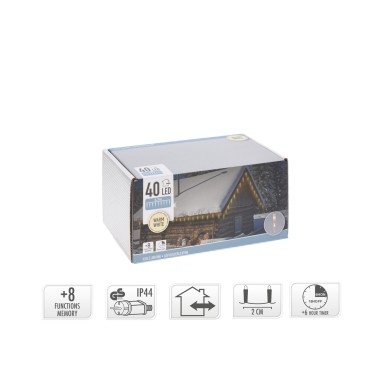 Grinalda Pingos Gelo 40 Leds Luz Fria 5.7M