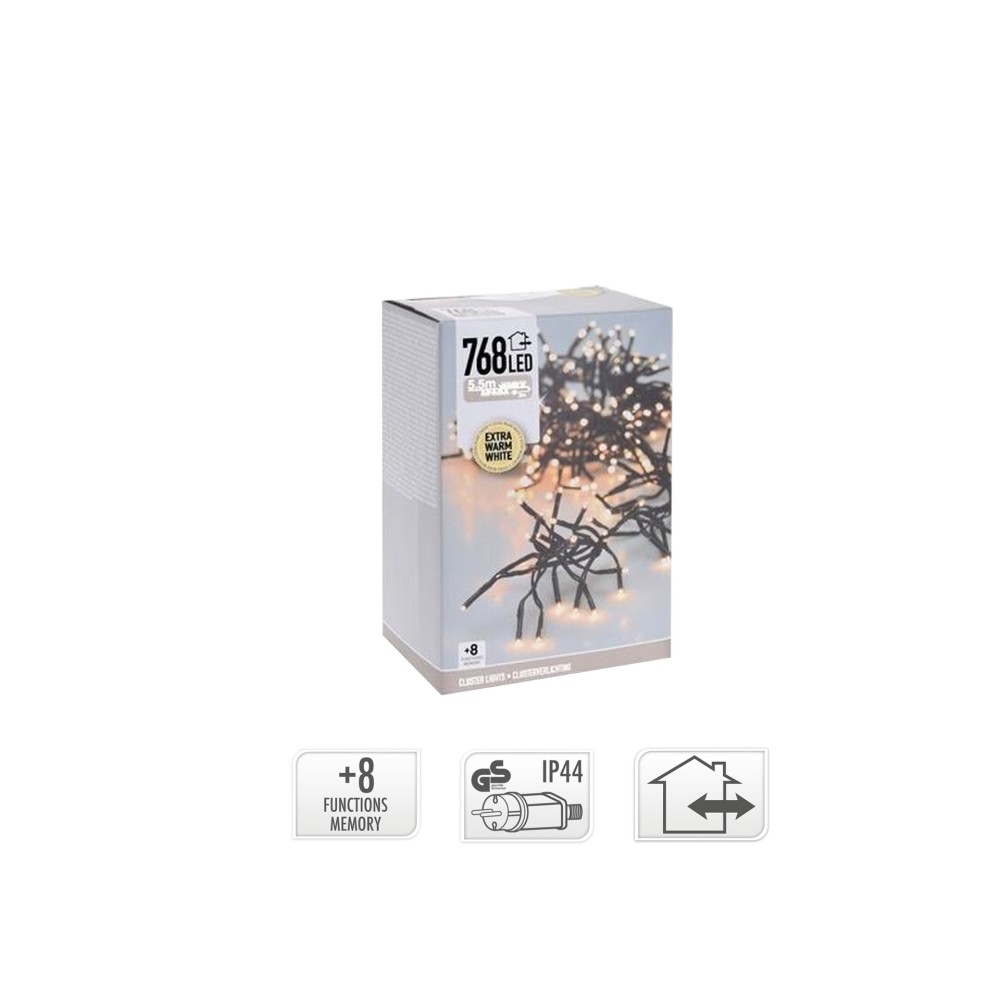 Grinalda 768 Leds Luz Quente 5.5M