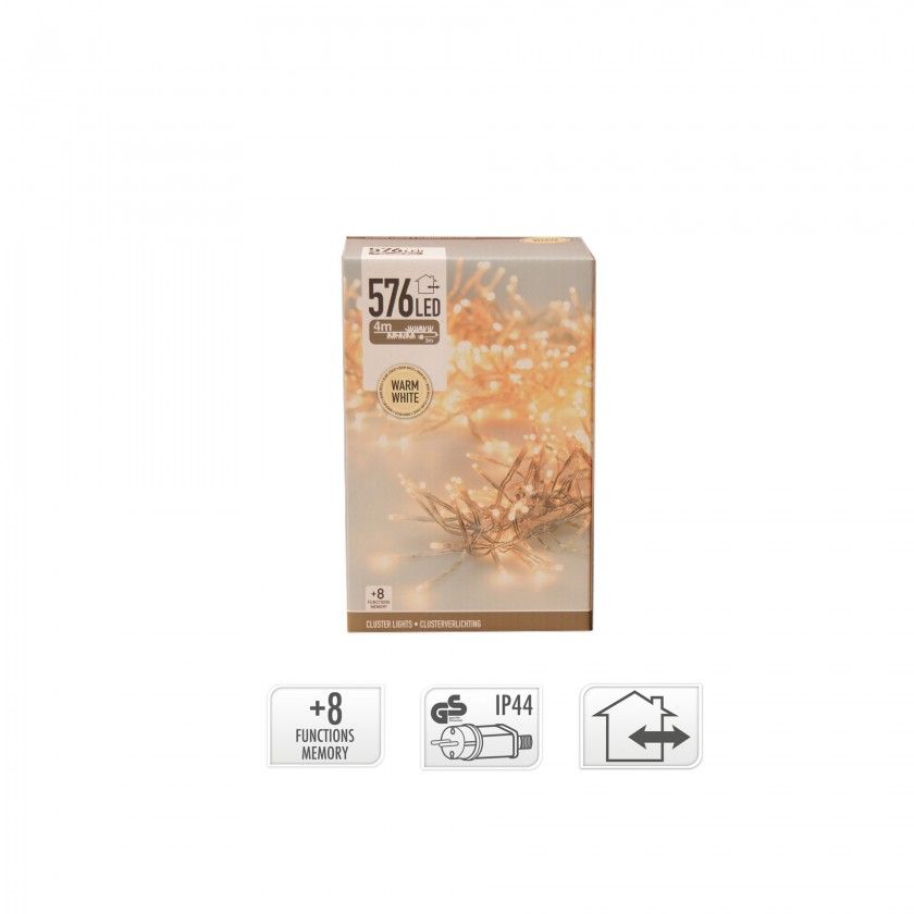 Grinalda 576 Leds Luz Quente 4M Grinalda 576 Leds Luz Quente 4M