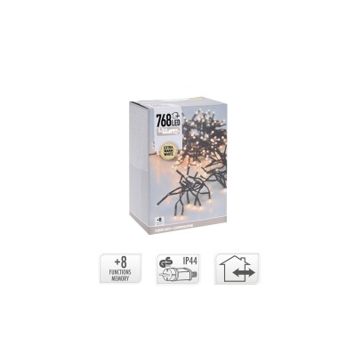Grinalda 768 Leds Luz Quente 5.5M