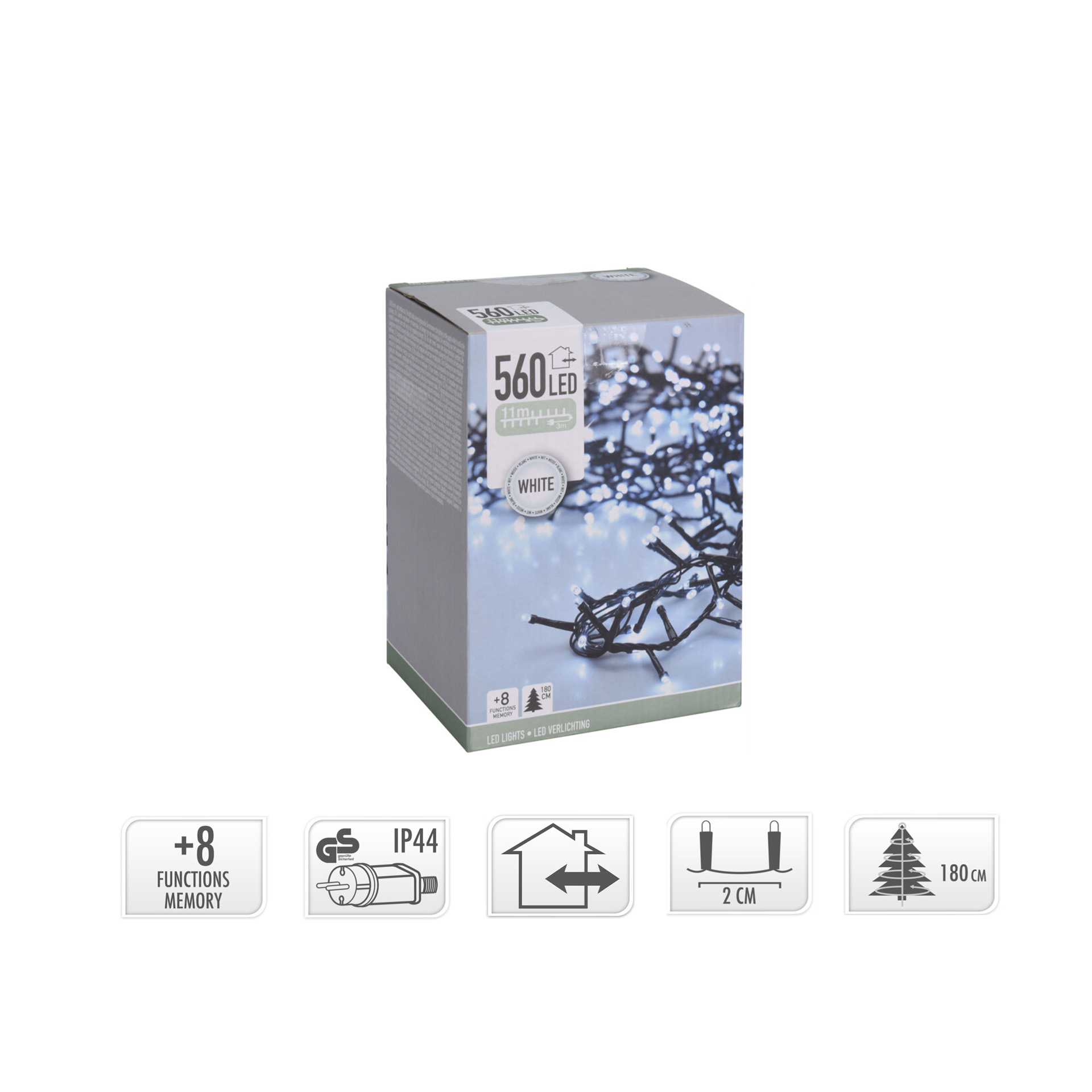 Grinalda 560 Leds Luz Fria 11M