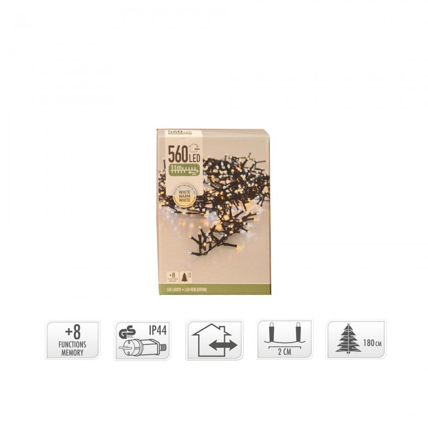 Grinalda 560 LedsLuz Quente e Fria 11M Grinalda 560 LedsLuz Quente e Fria 11M