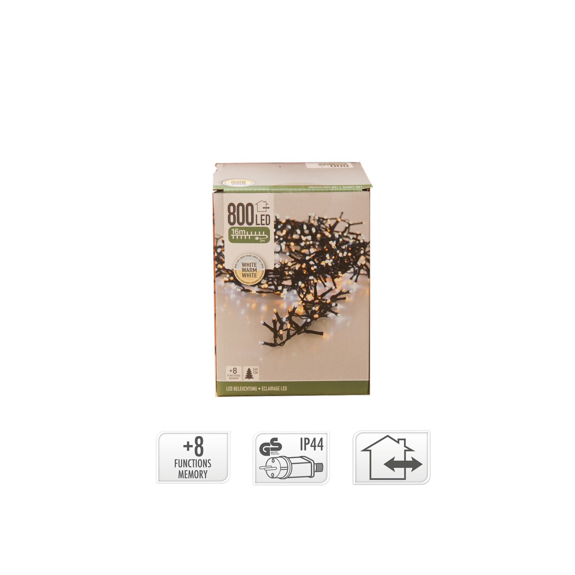 Grinalda 800 Leds Luz Quente e Fria 16M