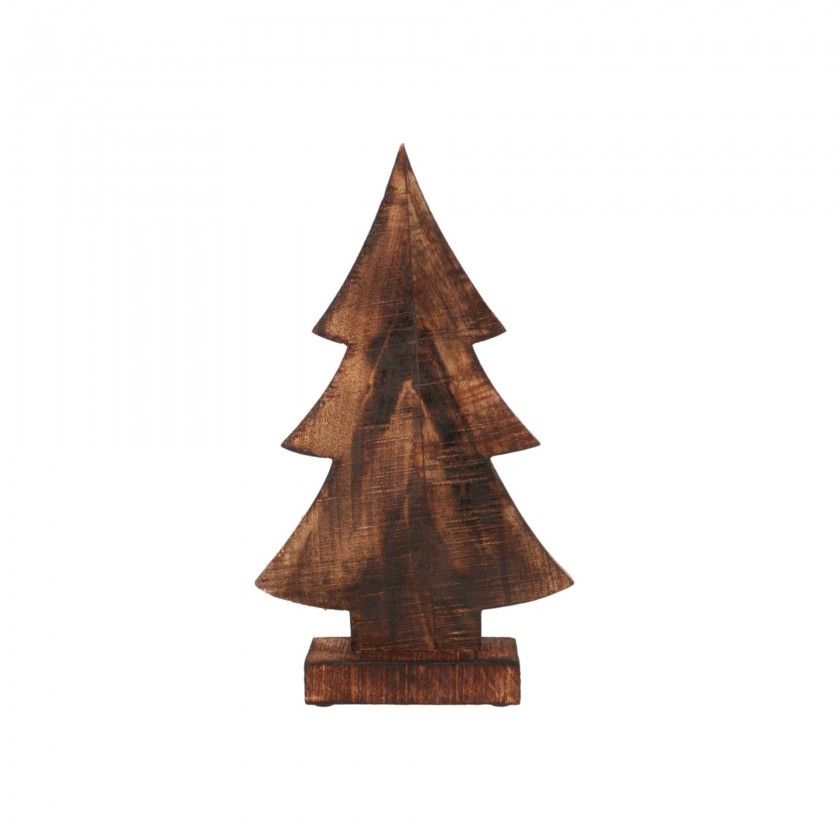 Árvore Natal Madeira Castanha 20X6X32CM Árvore Natal Madeira Castanha 20X6X32CM
