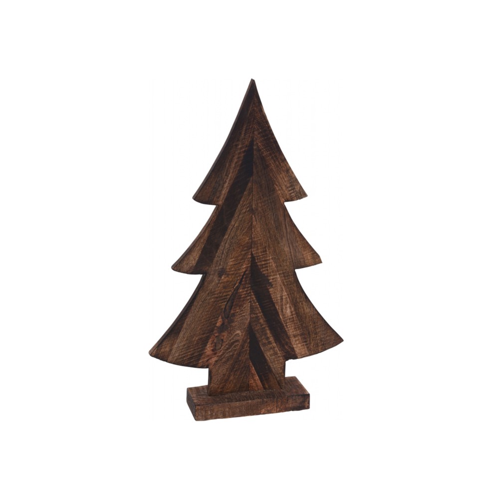 Árvore Natal Madeira Castanha 43X6X25CM