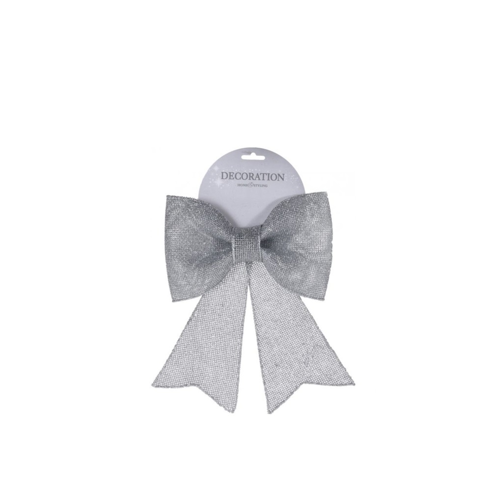 Laço Natal Prateado 24CM