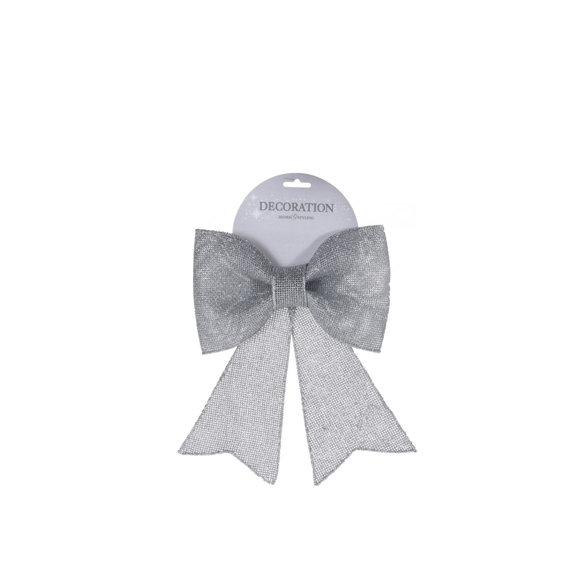 Laço Natal Prateado 24CM