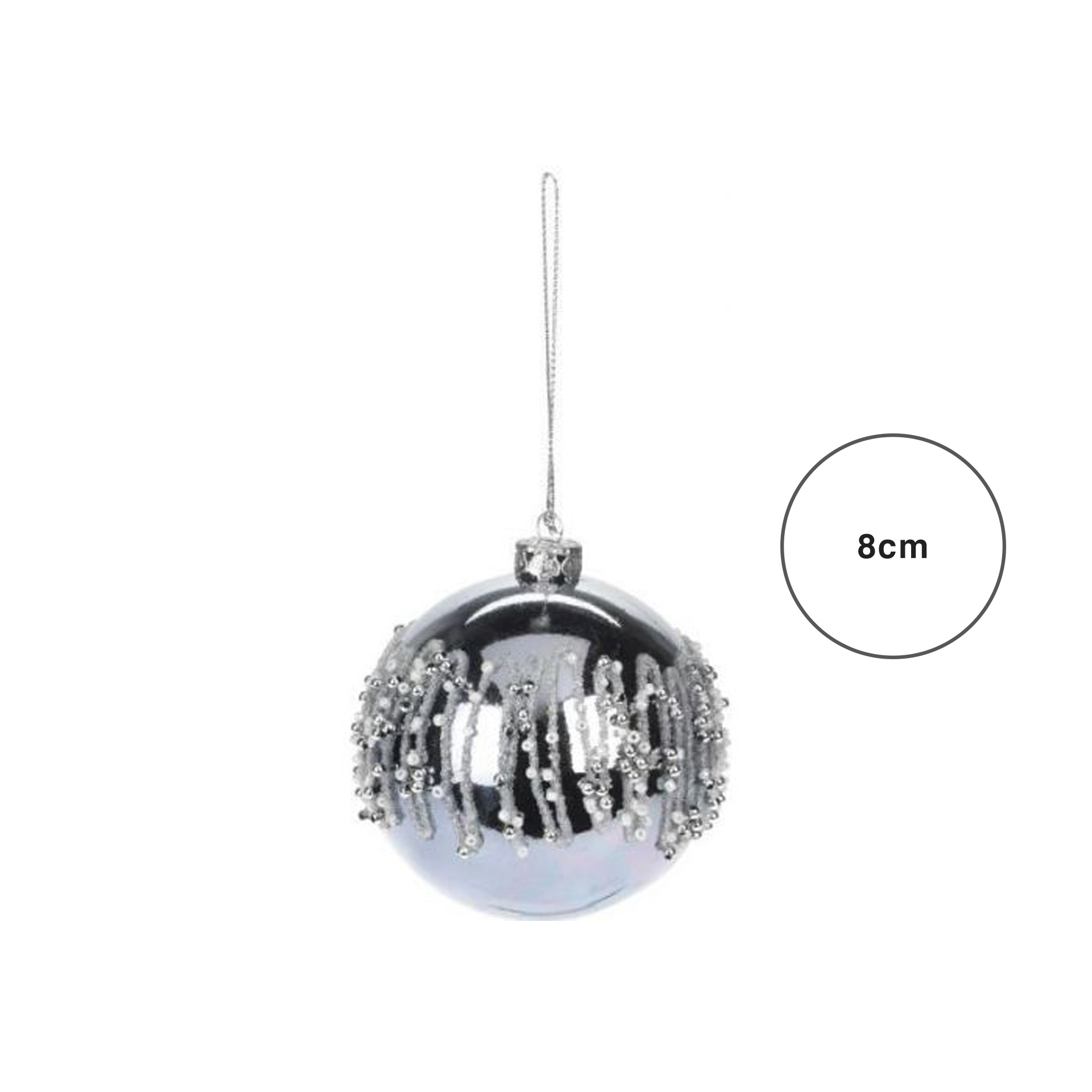 Bola Natal Brilho 8CM