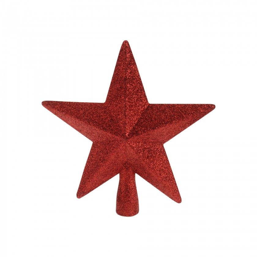 Estrela rvore Natal Vermelho 19CM