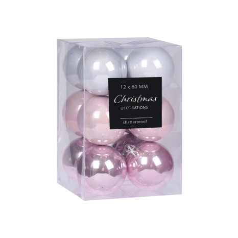 Bola Natal Rosa 6CM Pack 12 - Image product