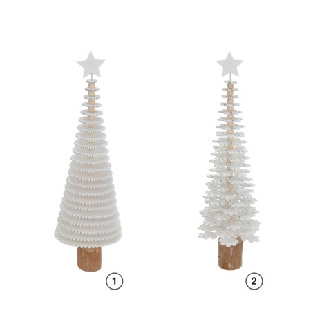 Árvore Natal Madeira Branca 40CM - Image product